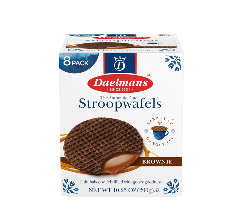 Daelmans Jumbo Brownie Stroopwafels in Cube Box