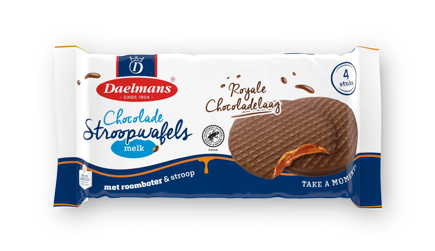 Daelmans Chocolade Stroopwafels in snackpack