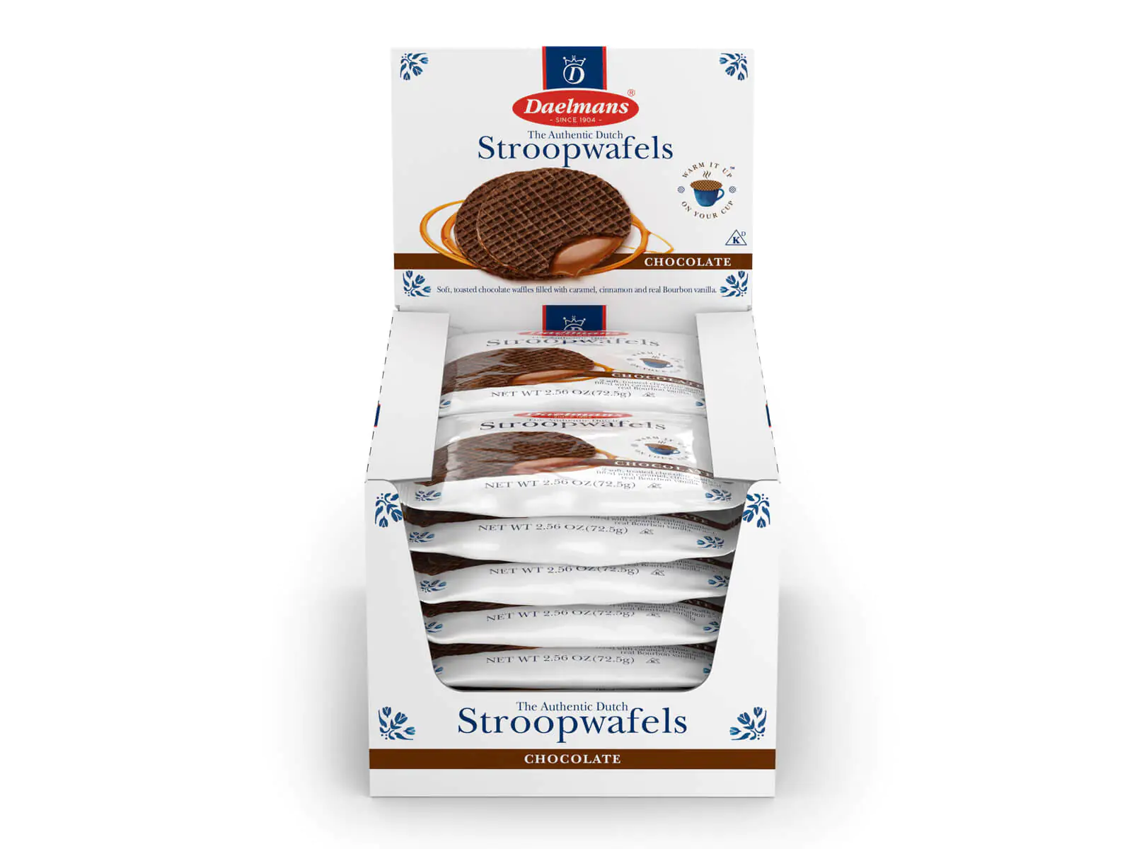 Daelmans Chocolate Stroopwafels – 12x2 packed in pairs