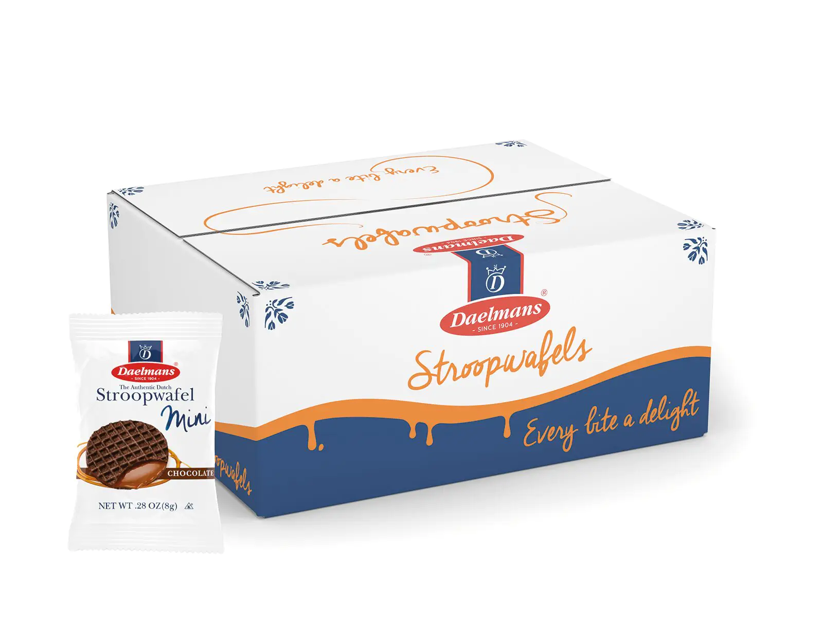 Daelmans Mini Chocolate Stroopwafels – 200x individually wrapped
