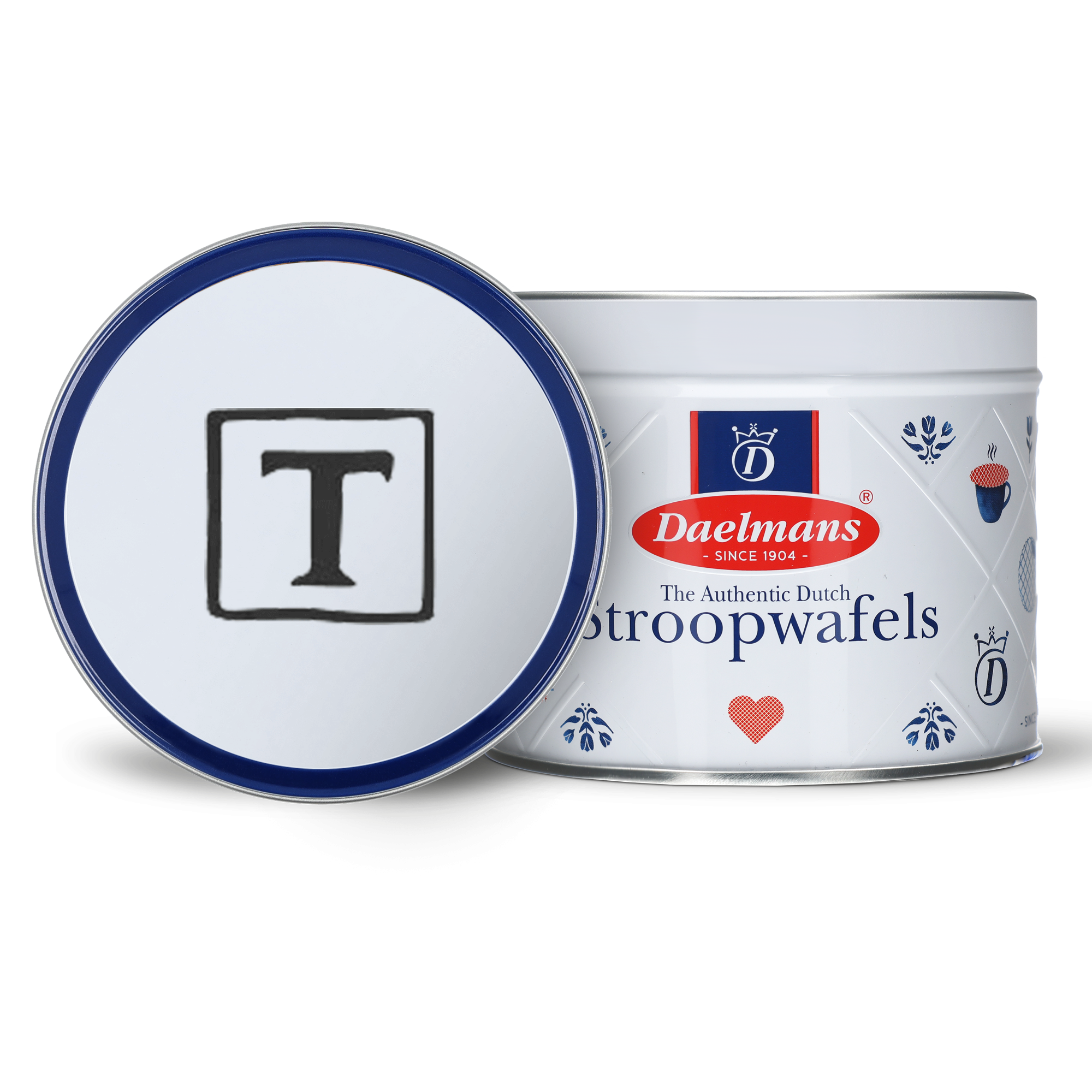 Customised Daelmans Tin – Blue lid print