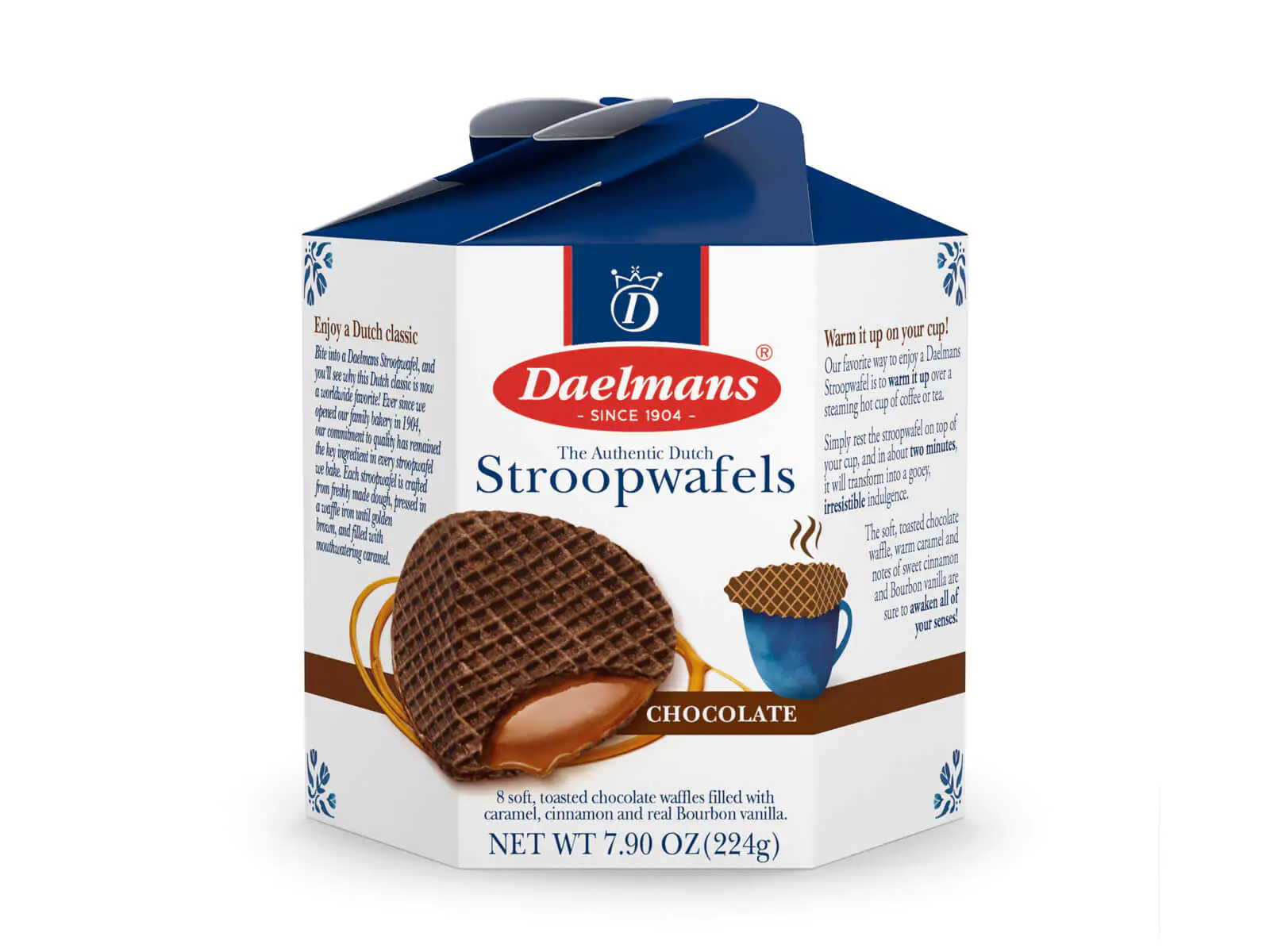 Daelmans Chocolate Stroopwafels in Hexa Box