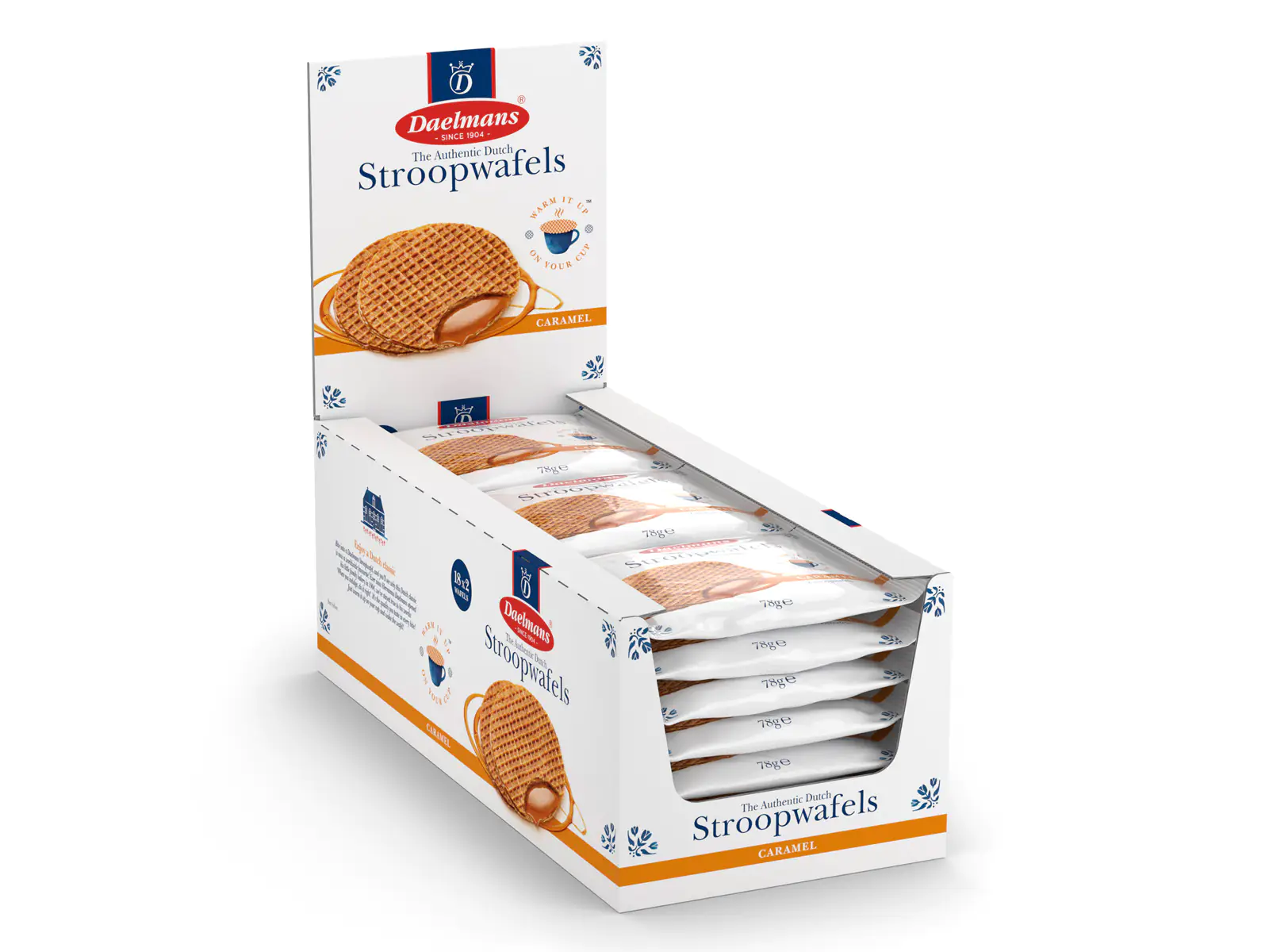 Daelmans Karamell Stroopwafels – 18x2 je 2 Stück verpackt