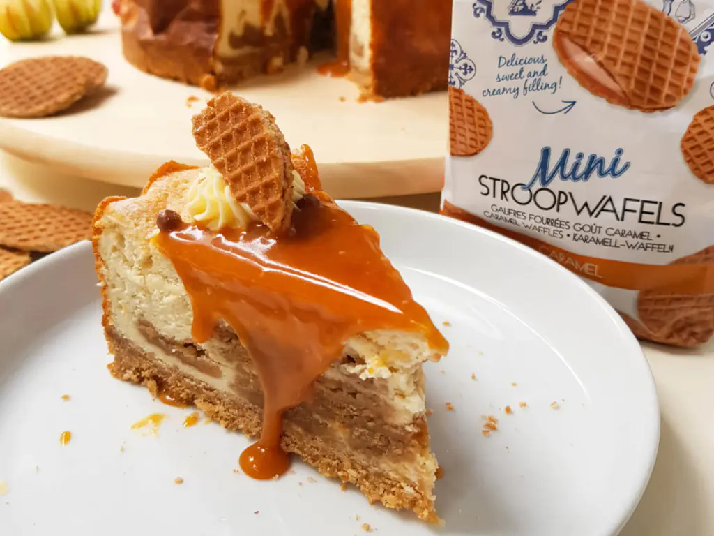 Salted caramel Stroopwafel cheesecake