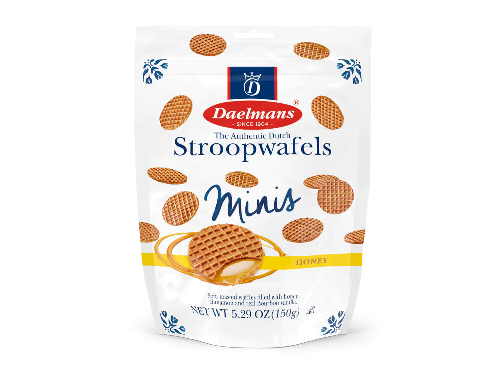 Daelmans Mini Honey Stroopwafels in Zip Bag