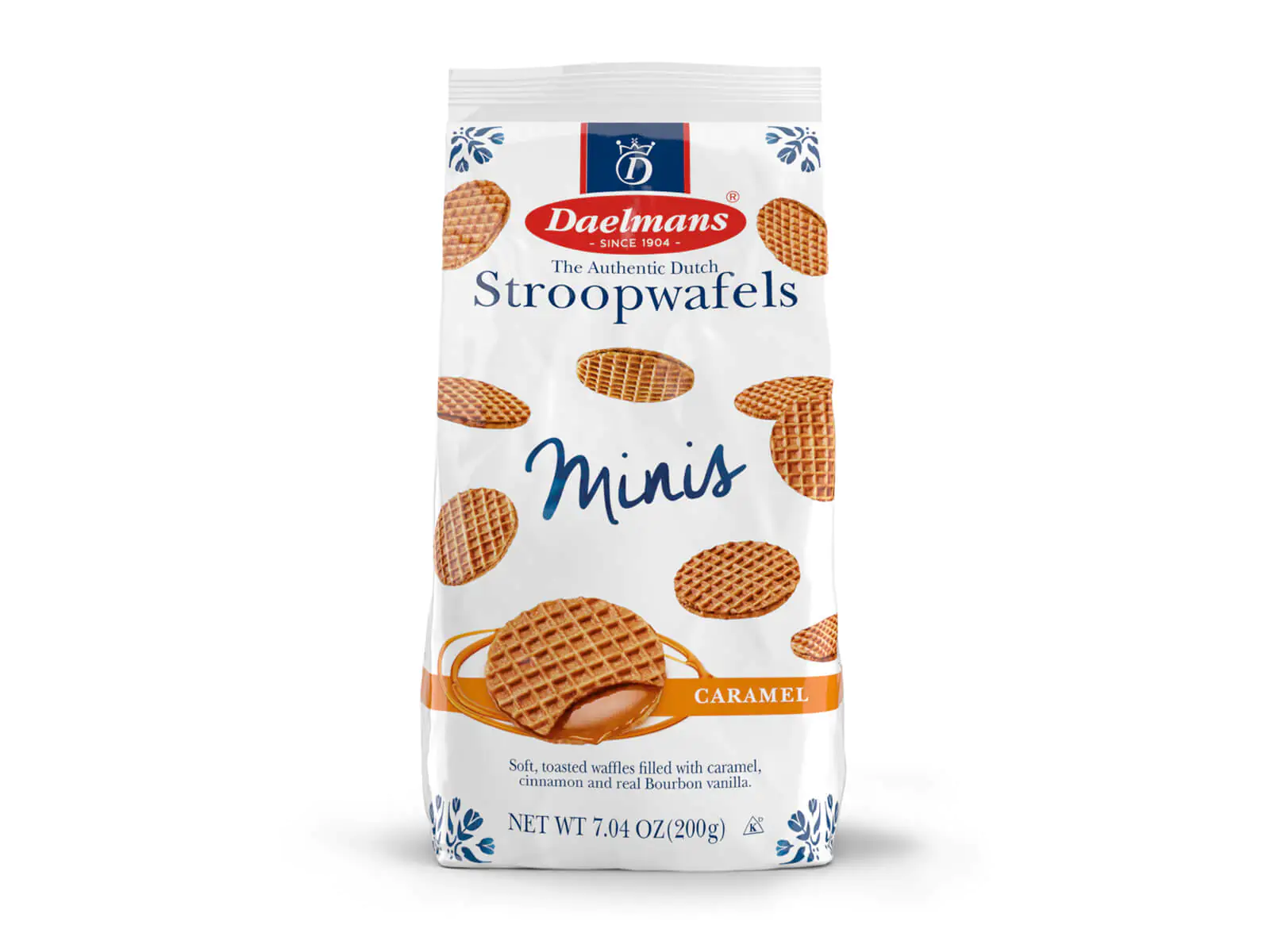 Daelmans Mini Caramel Stroopwafels in Cello Bag - Case of 12