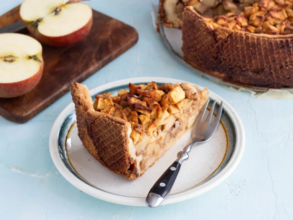 Apple pie with Stroopwafels