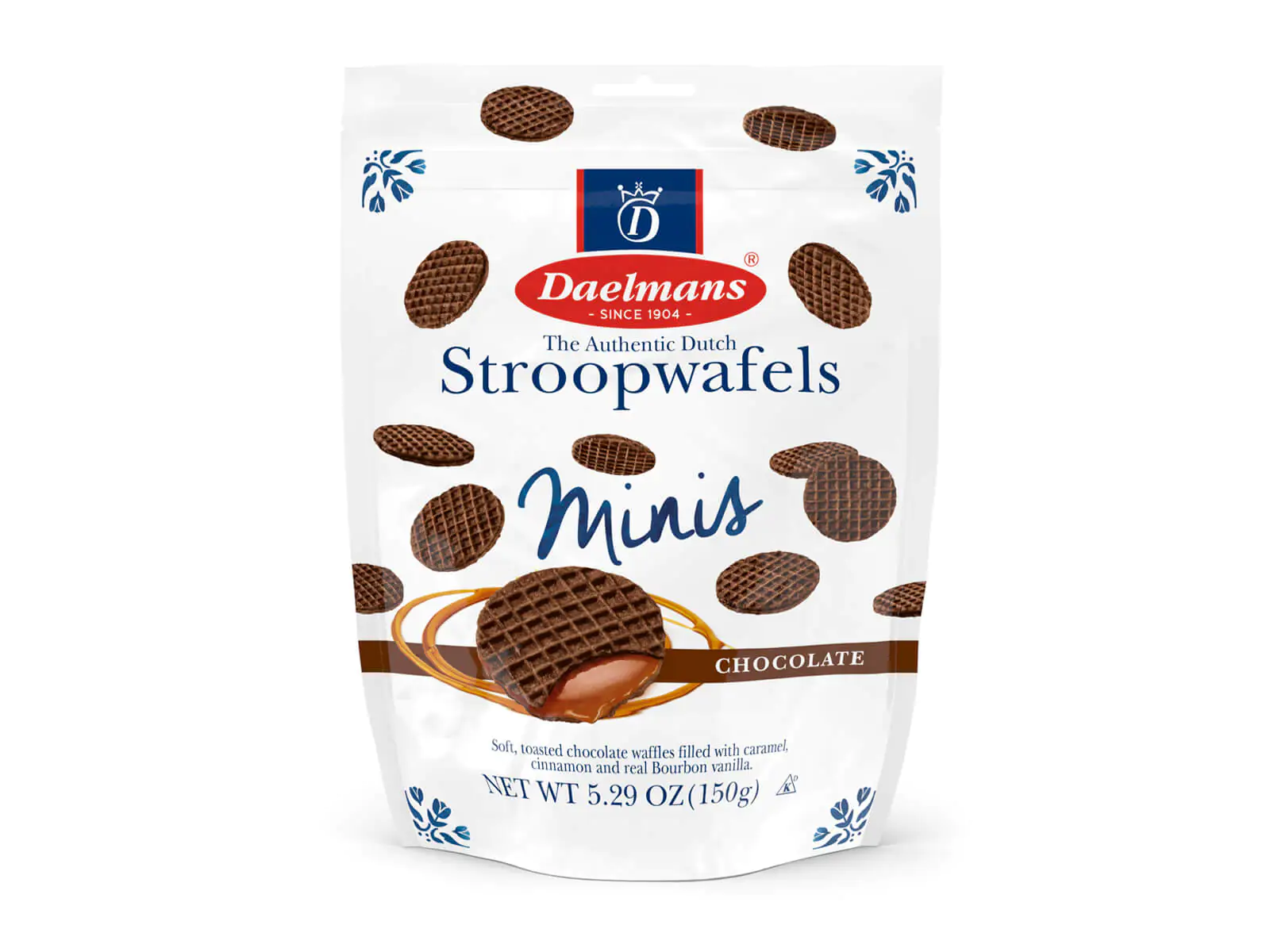 Daelmans Mini Brownie Stroopwafels in Zip Bag