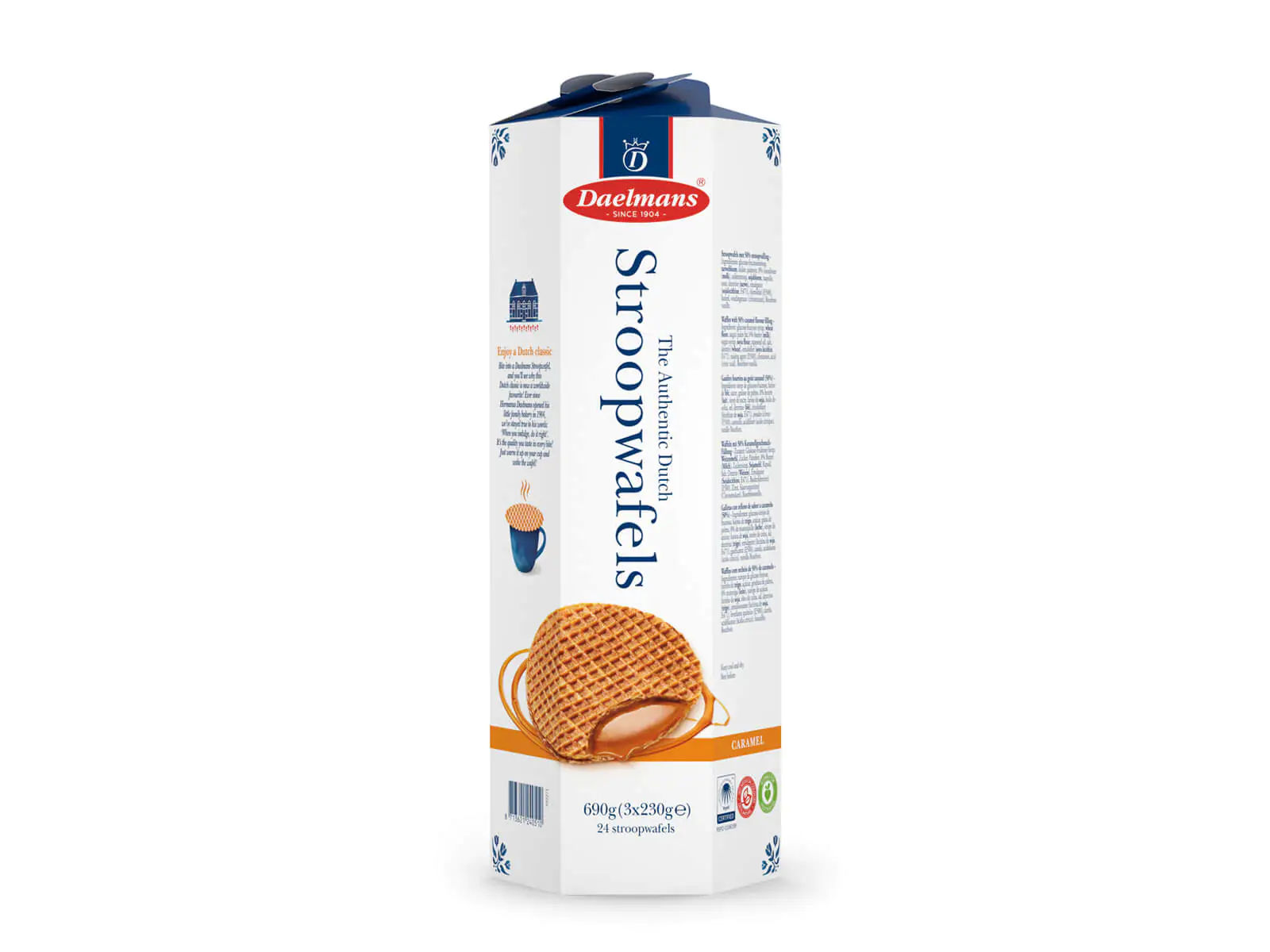 Daelmans Karamell Stroopwafels in Hexa tower - Karton mit 11 hexa's